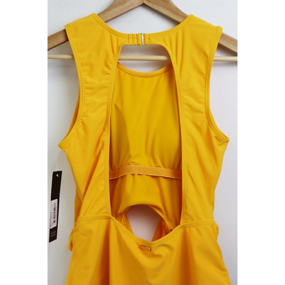 NWT Nicole Miller One-Piece Tie Front Swimsuit L - Picture 7 of 8